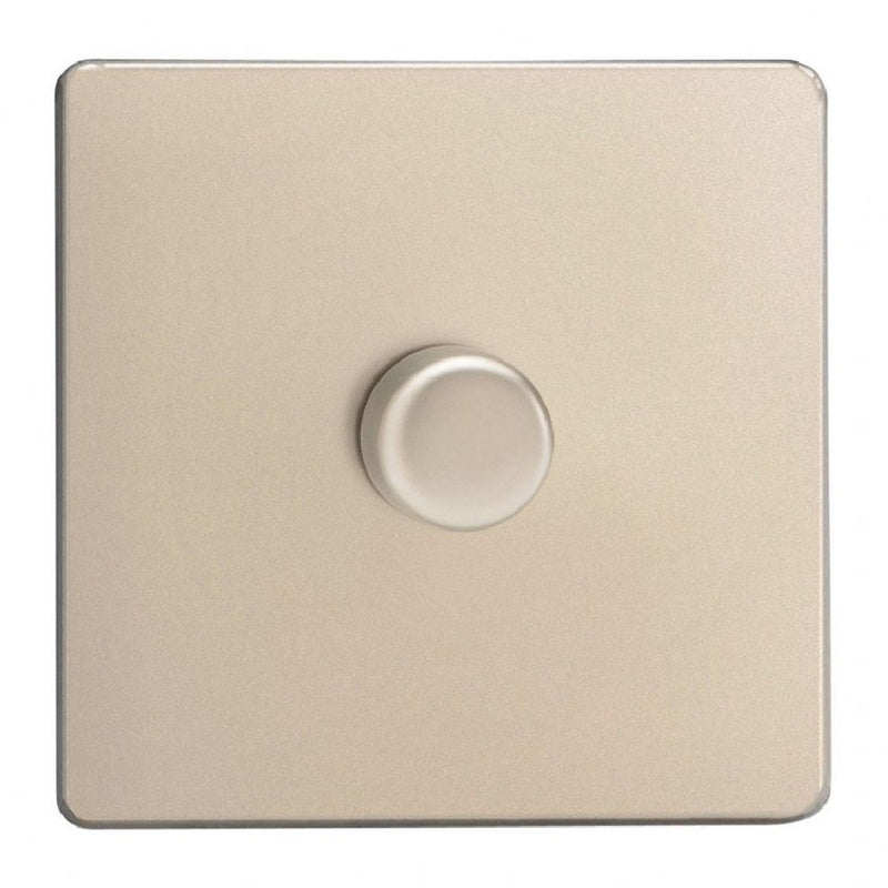 Varilight JDNP401S | Satin Chrome Screwless Dimmer Switch