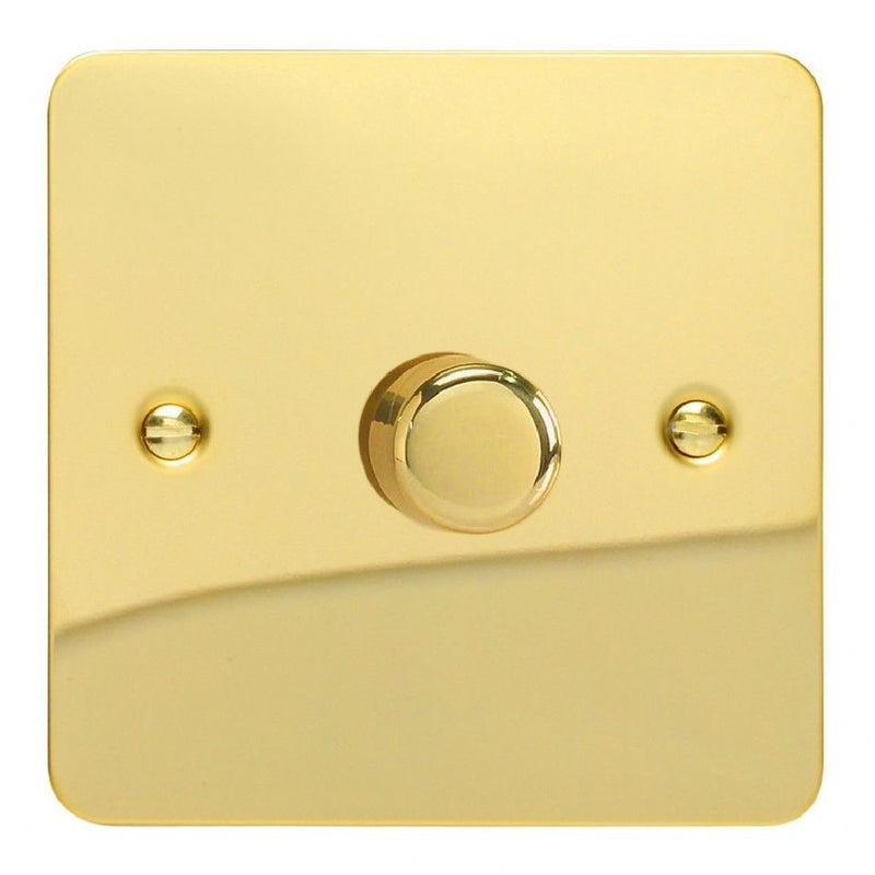 Varilight JFVP401 | Polished Brass Ultraflat Dimmer Switch