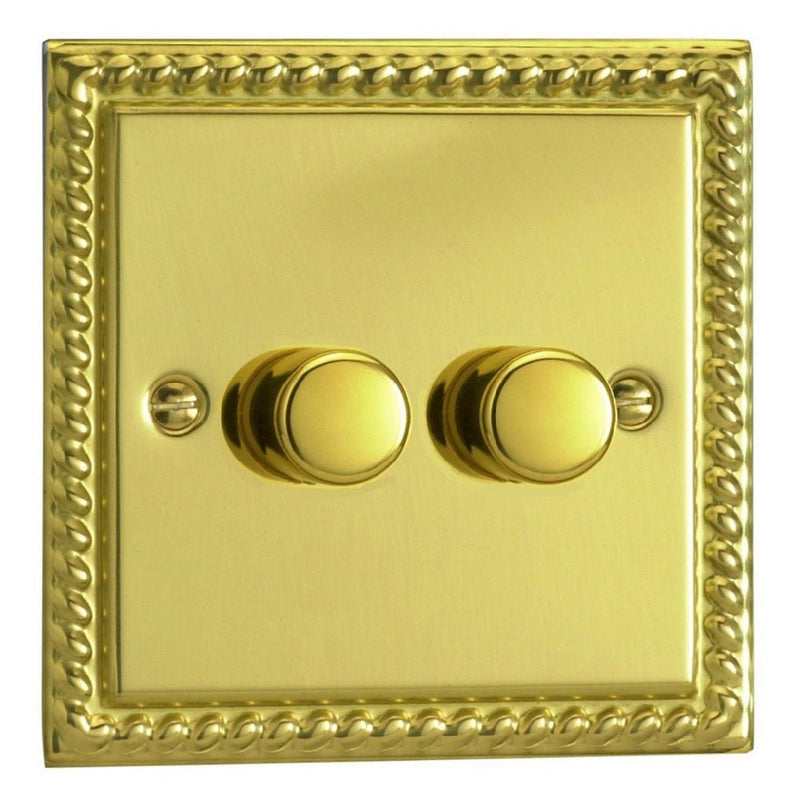 Varilight JGP252 | Georgian Brass Classic Dimmer Switch