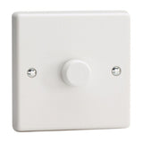 White V-PRO Professional 1 Gang 2 Way Push On Off LED Dimmer 1 x 0W-120W