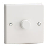 White V-PRO Professional 1 Gang 2 Way Push On Off LED Dimmer 1 x 10W-300W