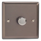 Pewter Classic V-PRO Professional 1 Gang 2 Way Push On Off LED Dimmer 1 x 0W-120W