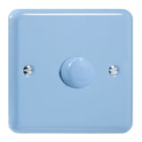 Duck Egg Blue Lily V-PRO Professional 1 Gang 2 Way Push On Off LED Dimmer 1 x 0W-120W