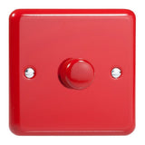 Pillar Box Red Lily V-PRO Professional 1 Gang 2 Way Push On Off LED Dimmer 1 x 0W-120W
