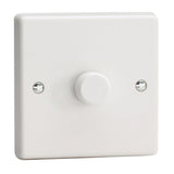 White V-COM Commercial 1 Gang 2 Way Push On Off LED Dimmer 1 x 30W-220W