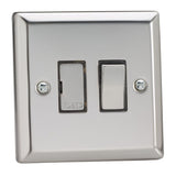 Mirror Chrome Classic 13A Decorative Switched Fused Spur