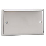 Mirror Chrome Classic Double Blank Plate