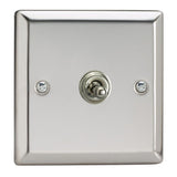Mirror Chrome Classic 1 Gang 10A 1 or 2 Way Decorative Toggle Switch
