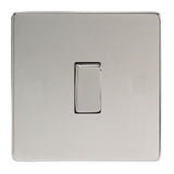 Polished Chrome Screwless 1 Gang 10A Retractive Decorative Switch