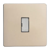 Satin Chrome Screwless 13A Decorative Unswitched Fused Spur