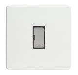 Premium White Screwless 13A Decorative Unswitched Fused Spur