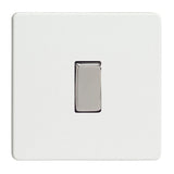 Premium White Screwless 1 Gang 10A Retractive Decorative Switch