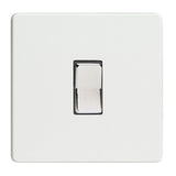 Premium White Screwless 1 Gang 6A 2 Way & Off Retractive Decorative Switch
