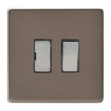 Pewter Screwless 13A Decorative Switched Fused Spur