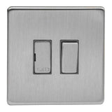 Brushed Steel Screwless 13A Decorative Switched Fused Spur
