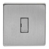 Varilight XDS6UDS | Brushed Steel Screwless Unswitched Fused Spur