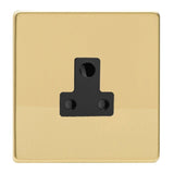 Varilight XDVRP5ABS | Polished Brass Screwless Round Pin Socket