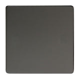 Iridium Black Screwless Single Blank Plate
