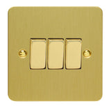 Varilight XFB3D | Brushed Brass Ultraflat Rocker Switch