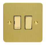 Varilight XFB6D | Brushed Brass Ultraflat Switched Fused Spur