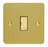 Brushed Brass Ultraflat 13A Decorative Unswitched Fused Spur