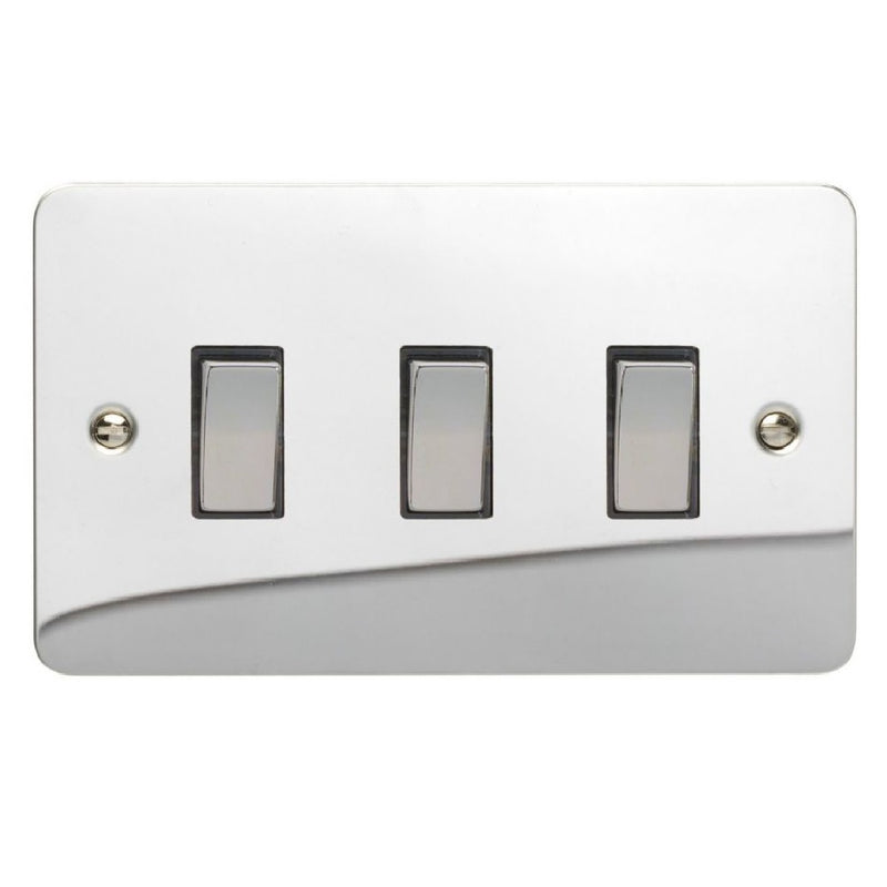 Varilight XFC93D | Polished Chrome Ultraflat Rocker Switch
