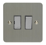 Brushed Steel Ultraflat 13A Decorative Switched Fused Spur