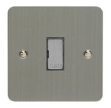 Brushed Steel Ultraflat 13A Decorative Unswitched Fused Spur