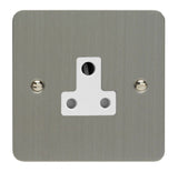 Varilight XFSRP5AW | Brushed Steel Ultraflat Round Pin Socket