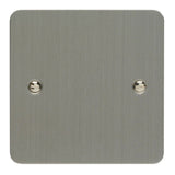 Brushed Steel Ultraflat Single Blank Plate