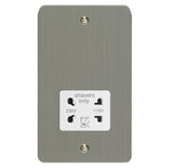 Varilight XFSSSW | Brushed Steel Ultraflat Shaver Socket