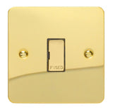 Varilight XFV6UD | Polished Brass Ultraflat Unswitched Fused Spur