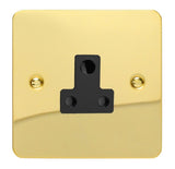 Varilight XFVRP5AB | Polished Brass Ultraflat Round Pin Socket