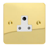 Varilight XFVRP5AW | Polished Brass Ultraflat Round Pin Socket