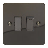 Iridium Black Ultraflat 13A Decorative Switched Fused Spur with Neon