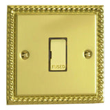 Georgian Brass Classic 13A Decorative Unswitched Fused Spur