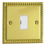 Georgian Brass Classic 13A Unswitched Fused Spur White Inserts