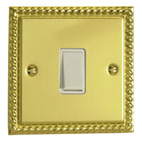 Varilight XGBPW | Georgian Brass Classic Retractive Switch