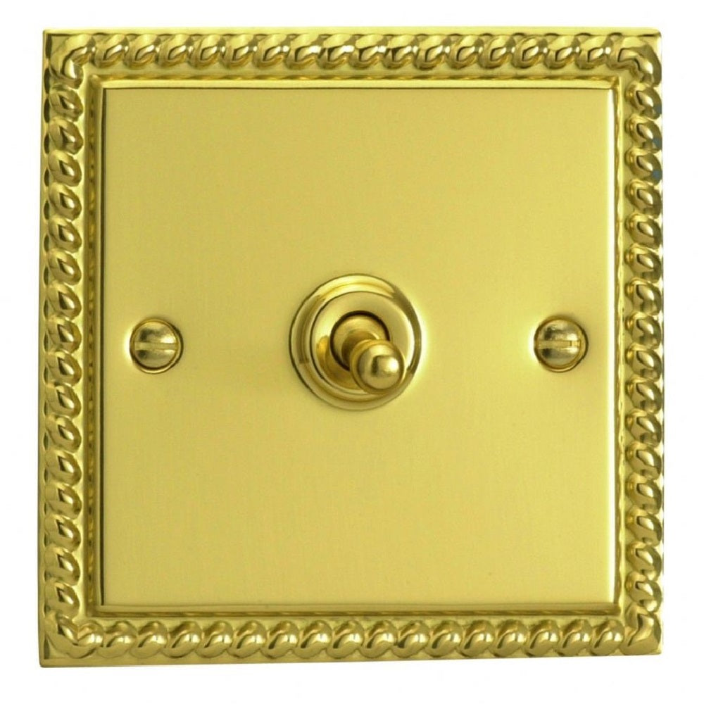 Varilight Classic Georgian Brass 2 Gang Drehdimmer Matrix Set