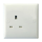 Polar White 1 Gang 13A Unswitched Socket