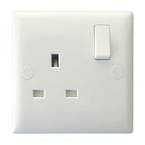Polar White 1 Gang 13A Switched Socket