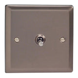 Pewter Classic 1 Gang 10A 1 or 2 Way Decorative Toggle Switch