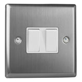 Varilight XT77W | Brushed Steel Classic Intermediate Switch