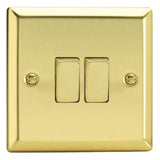 Varilight XV2D | Victorian Brass Classic Rocker Switch