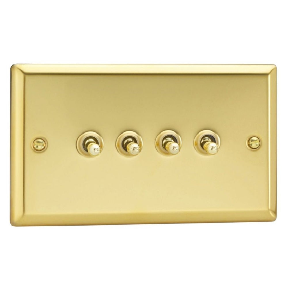 Varilight XVT9 | Victorian Brass Classic Toggle Switch