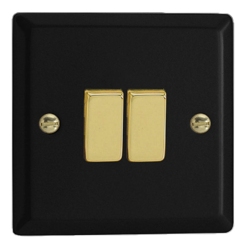 Varilight XY2V.MB | Matt Black Vogue Rocker Switch | XY2VMB