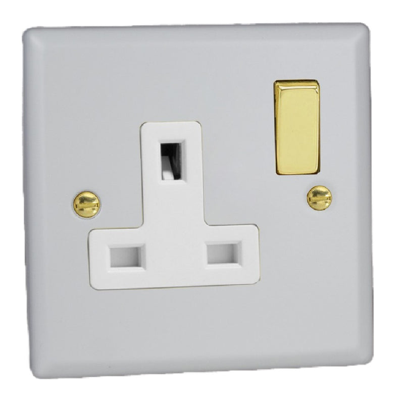 Varilight XY4VW.MW | Matt White Vogue Double Pole Socket | XY4VWMW