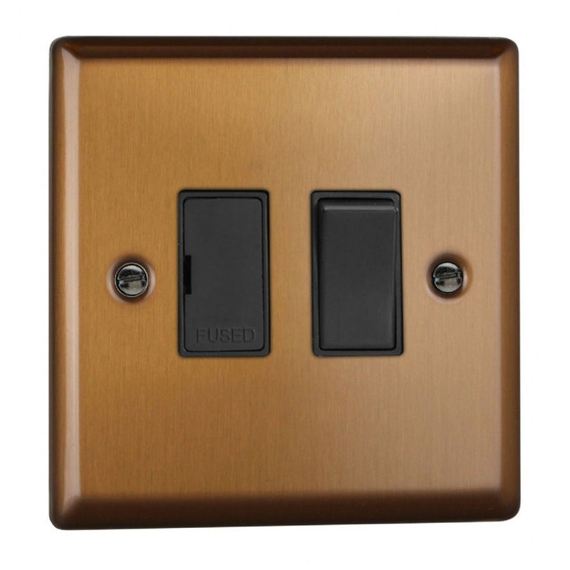 Varilight XY6B.BZ | Brushed Bronze Urban Switched Fused Spur | XY6BBZ