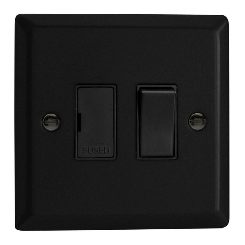 Varilight XY6B.MB | Matt Black Urban Switched Fused Spur | XY6BMB
