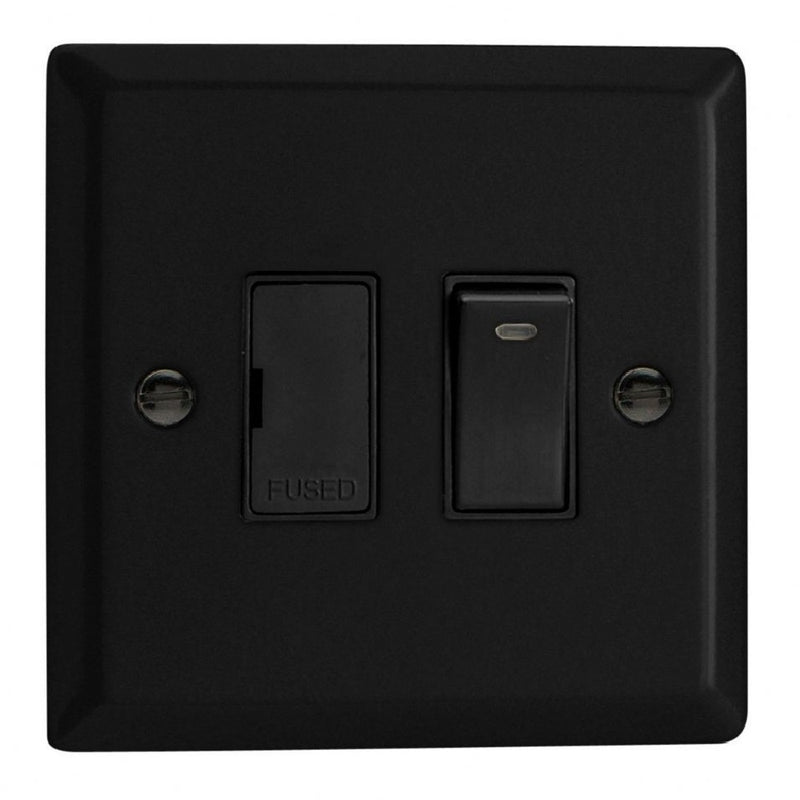 Varilight XY6NB.MB | Matt Black Urban Switched Fused Spur | XY6NBMB